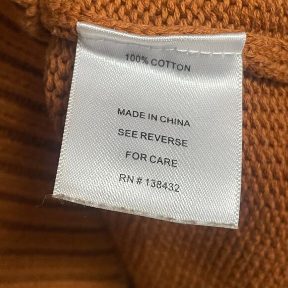 ModCloth Cotton Knit Fair Isle Sweater Orange Blue White Womens Size XS - Picture 6 of 6